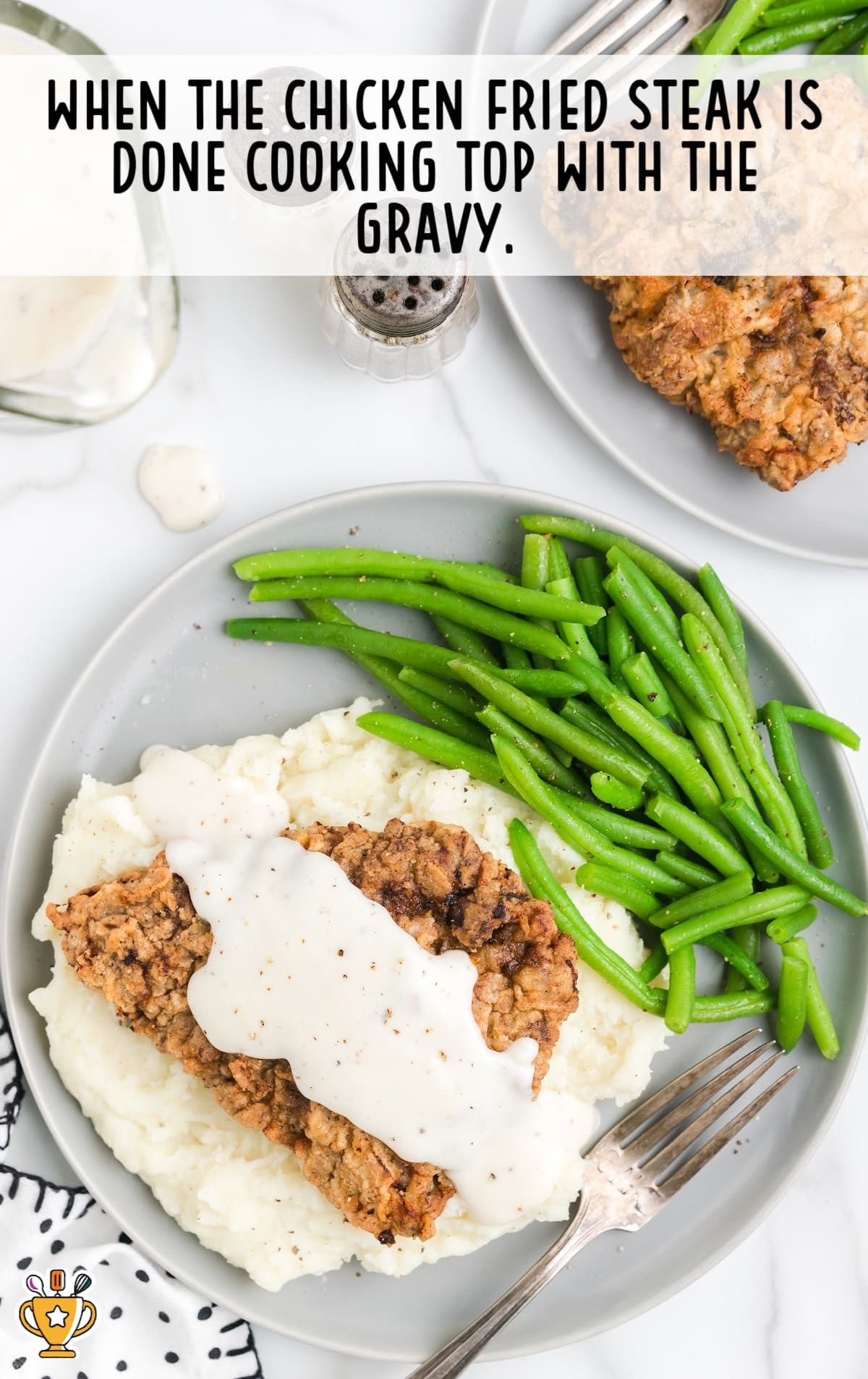 Chicken Fried Steak topped with gravy