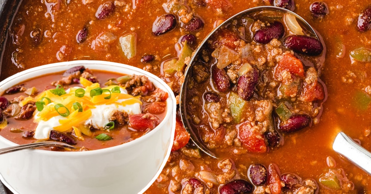 Chili in a bowl