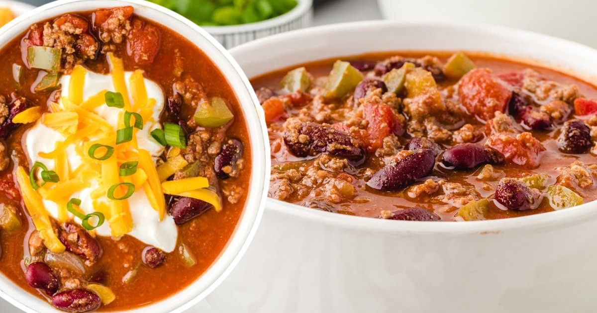 Chili in bowls