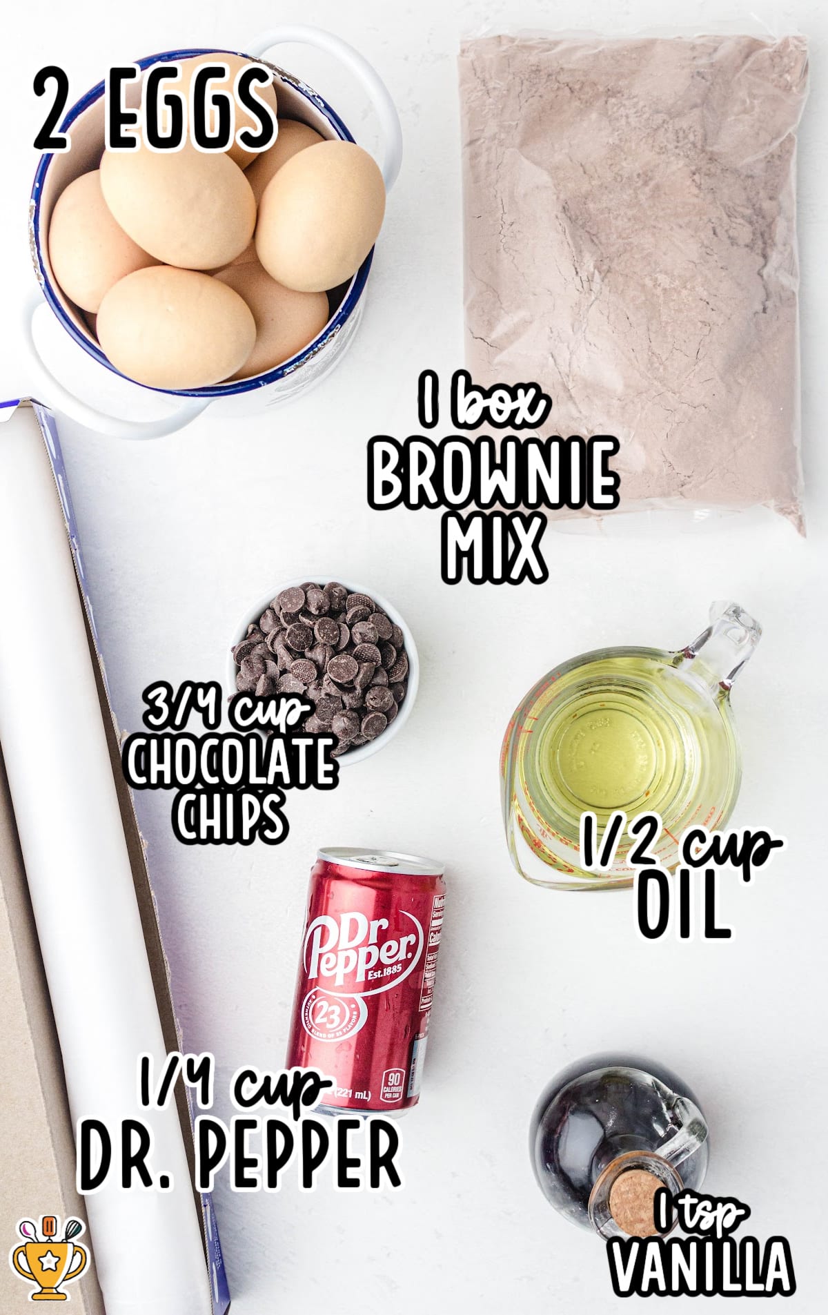 ingredients for making Dr Pepper Brownies