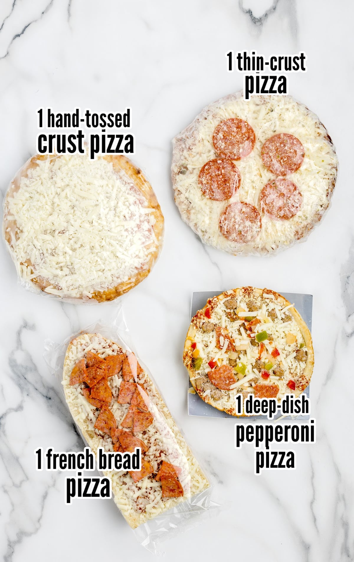 ingredients for making Frozen Pizza in Air Fryer