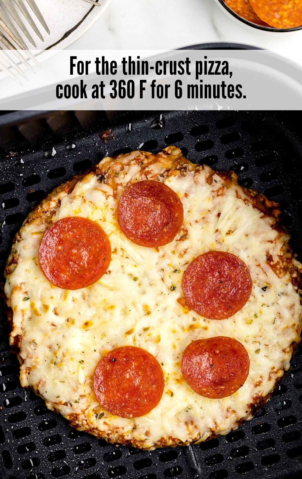 thin crust pizza in air fryer
