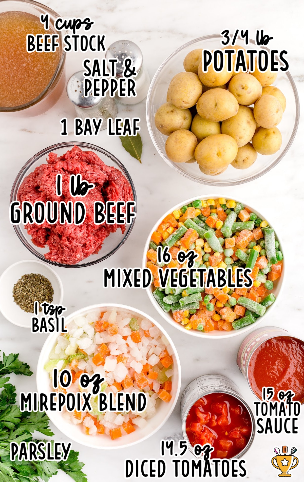 ingredients for making Hamburger Stew