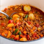 Hamburger Stew in a pot