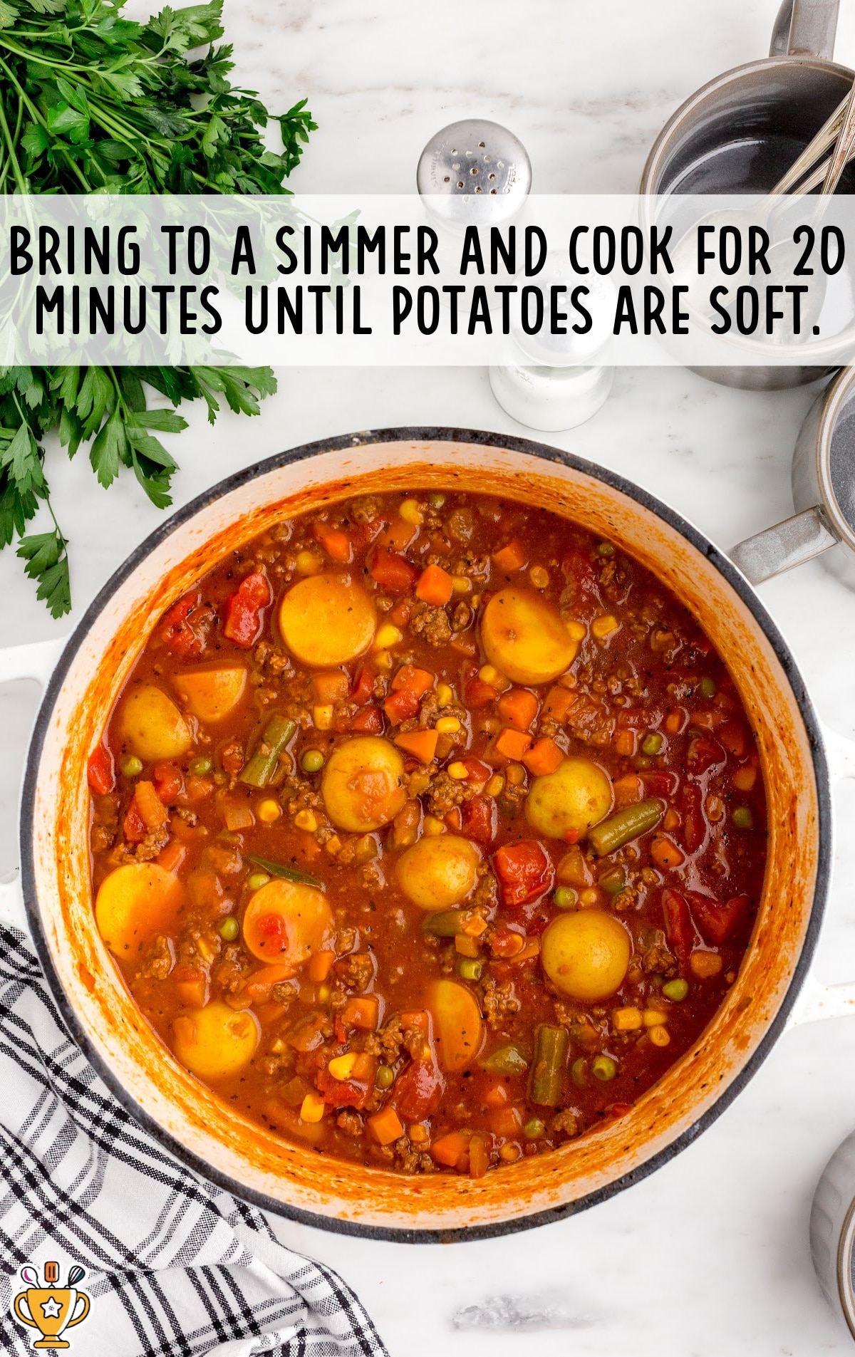 Hamburger Stew in a pot
