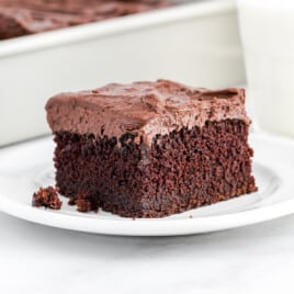 a piece of Hershey Chocolate Cake on a plate