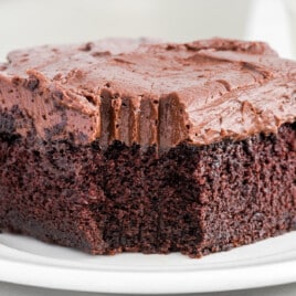 a piece of Hershey Chocolate Cake on a plate