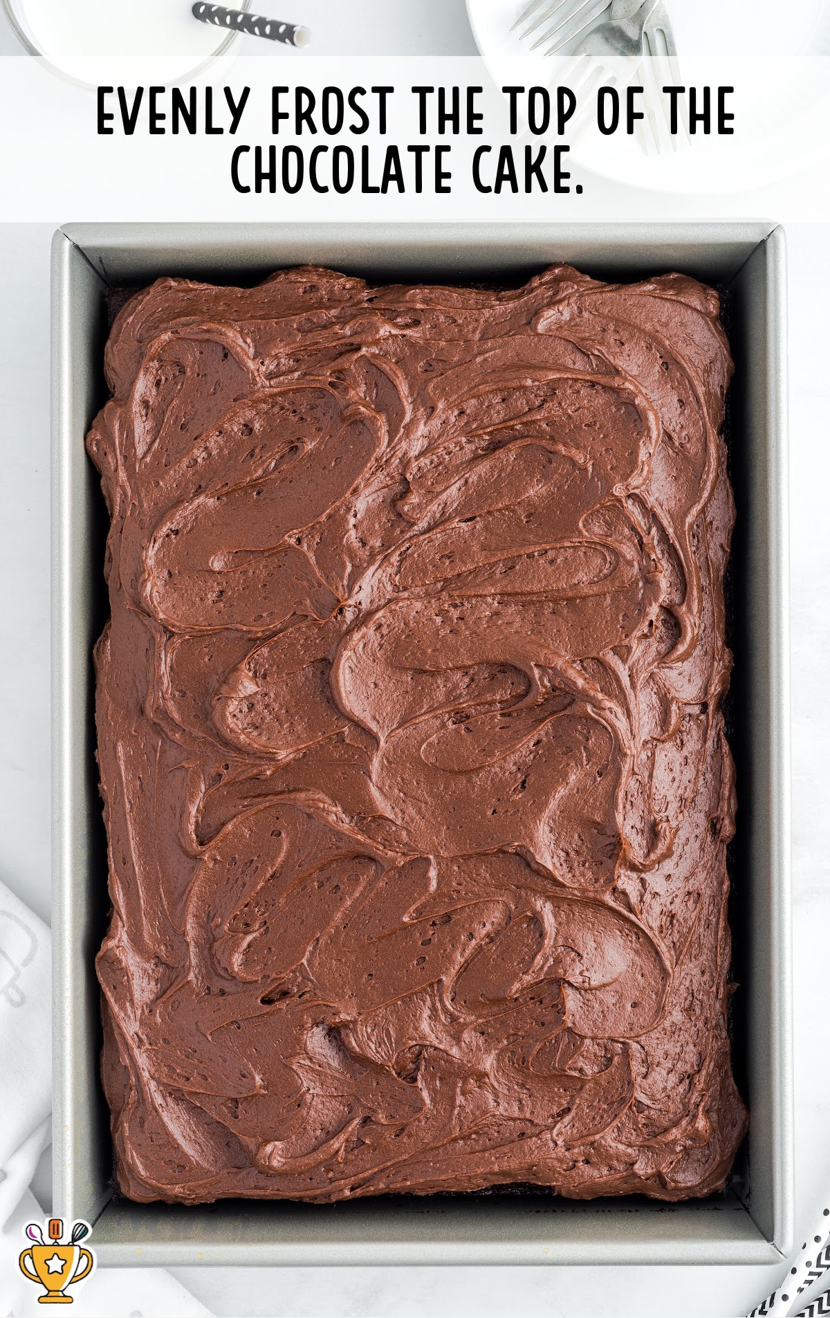 Hershey Chocolate Cake in a baking dish