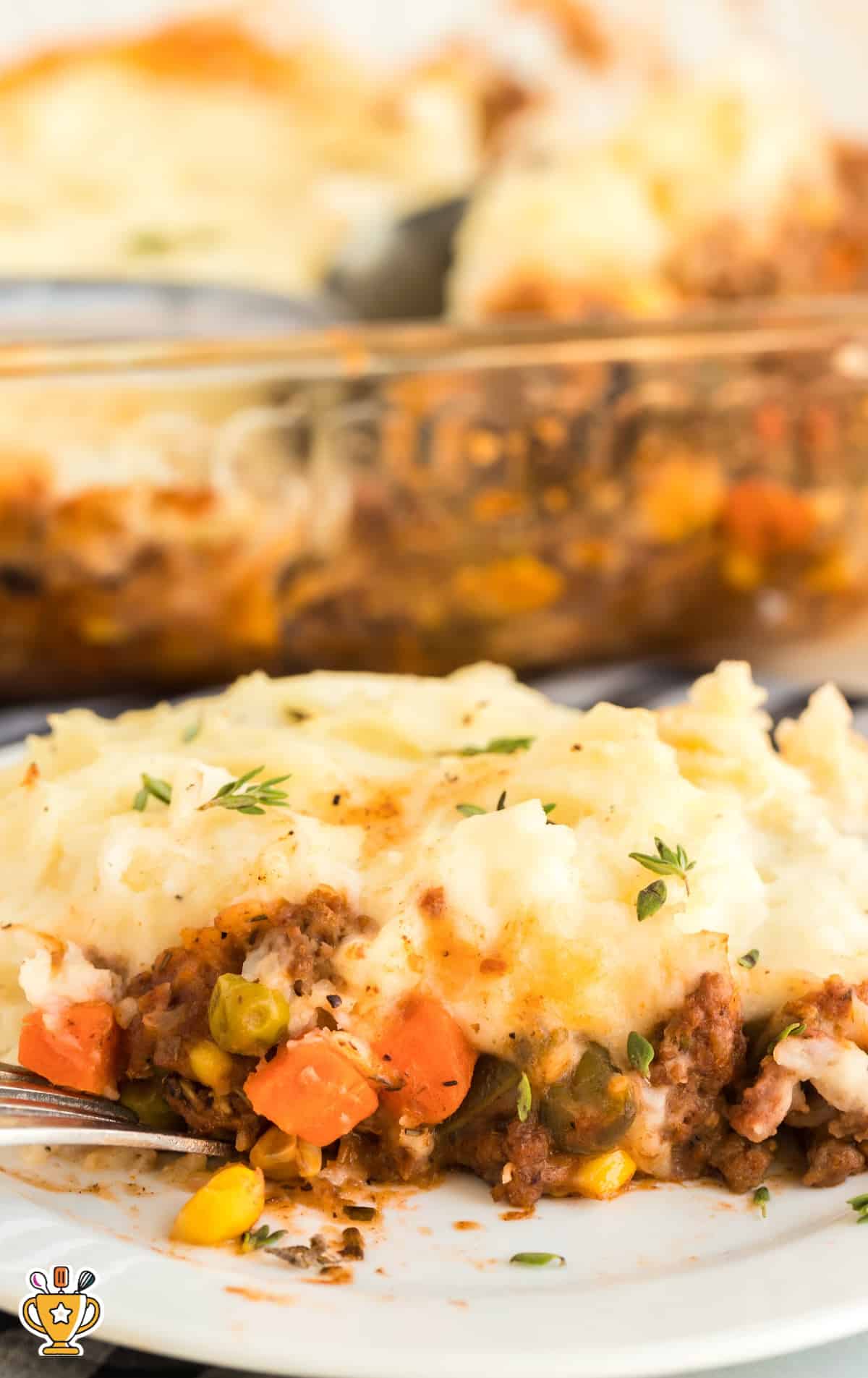 Shepherd's Pie on a white plate