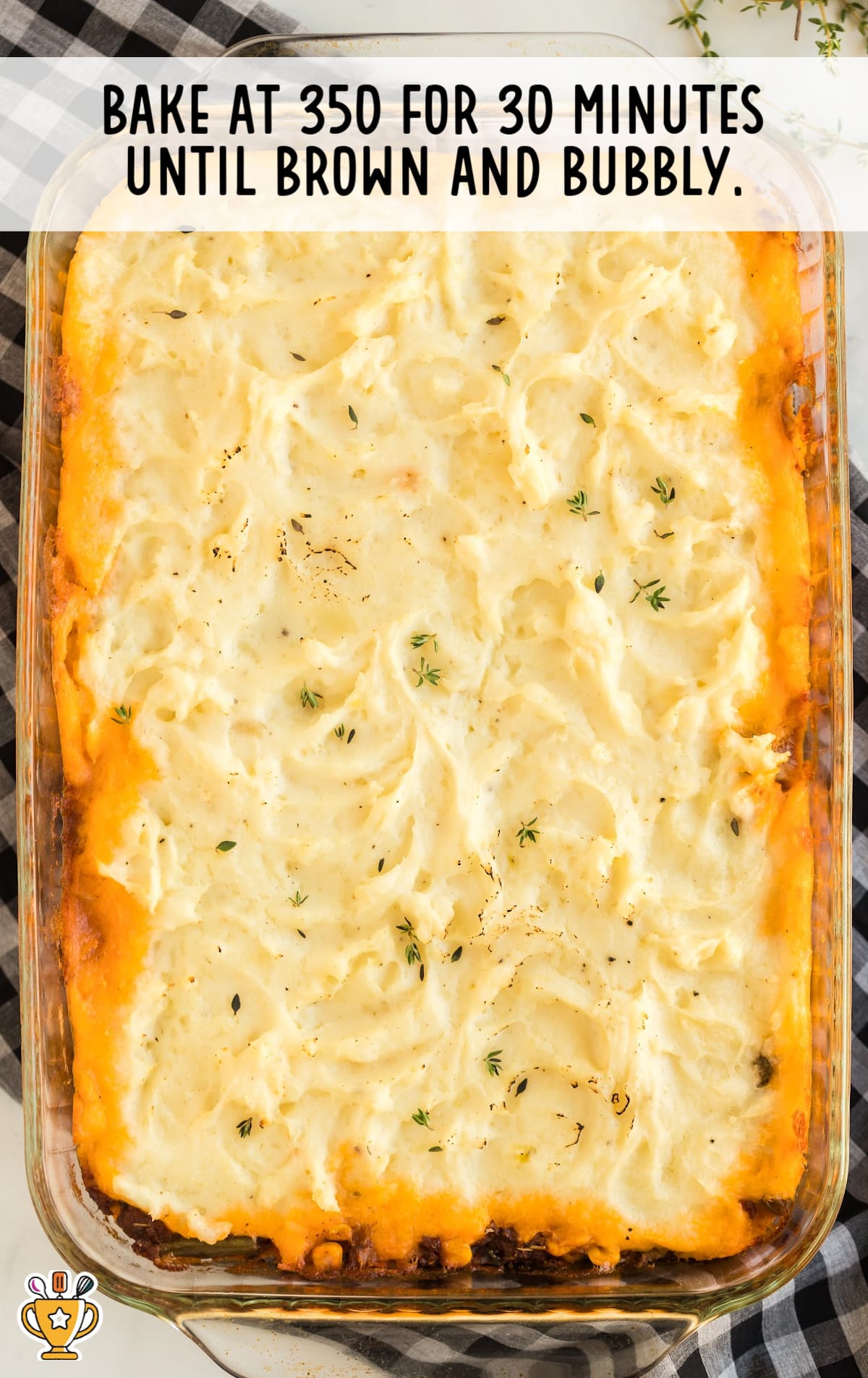 baked Shepherd's Pie in a baking dish