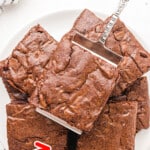 Dr Pepper Brownies on a plate
