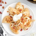 Fried Pierogies on a plate