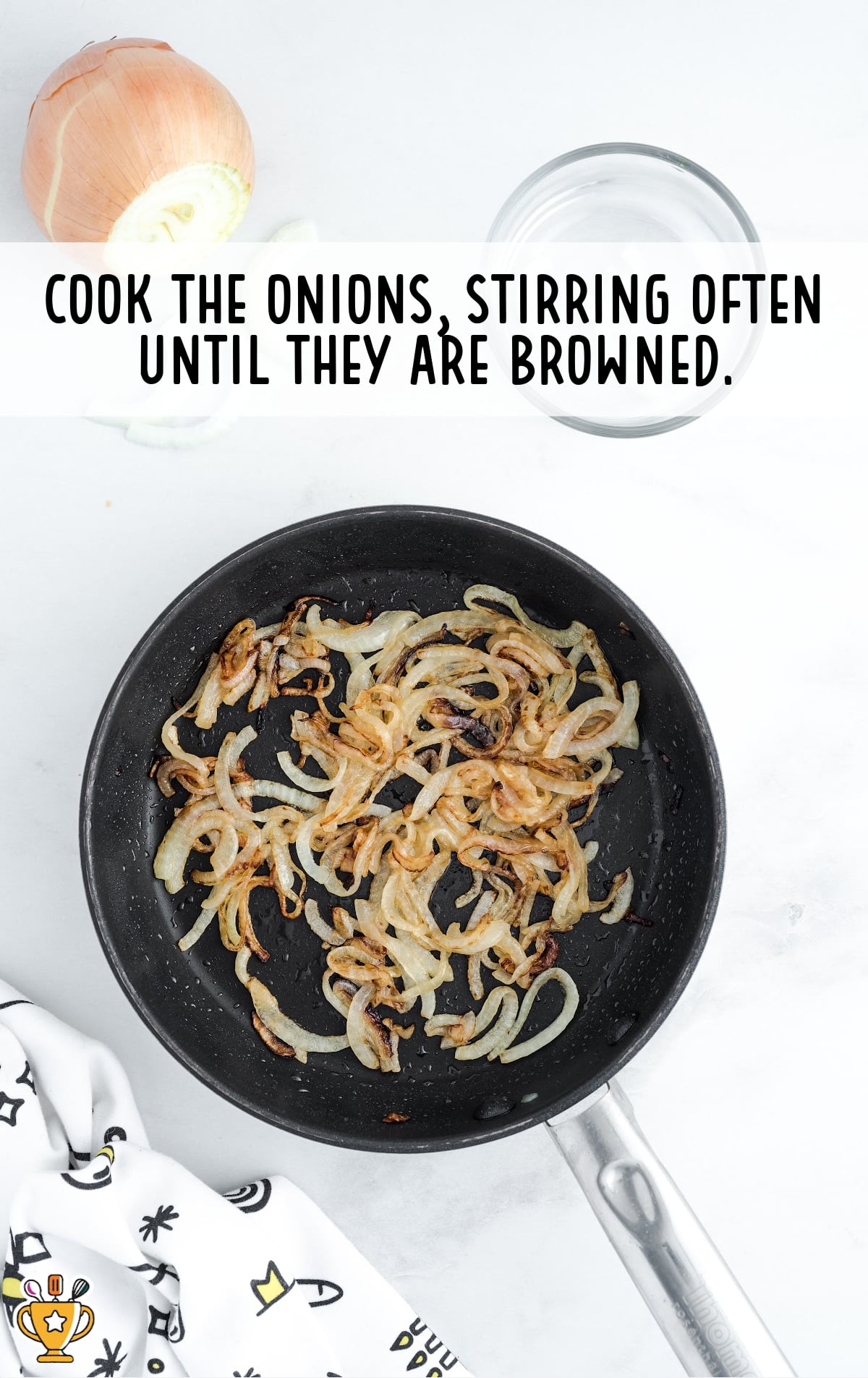 onions fried in a frying pan