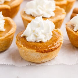 a bunch of Mini Pumpkin Pies