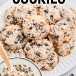 Almond Joy Cookies on a white plate