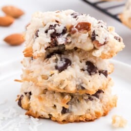 Almond Joy Cookies on a plate