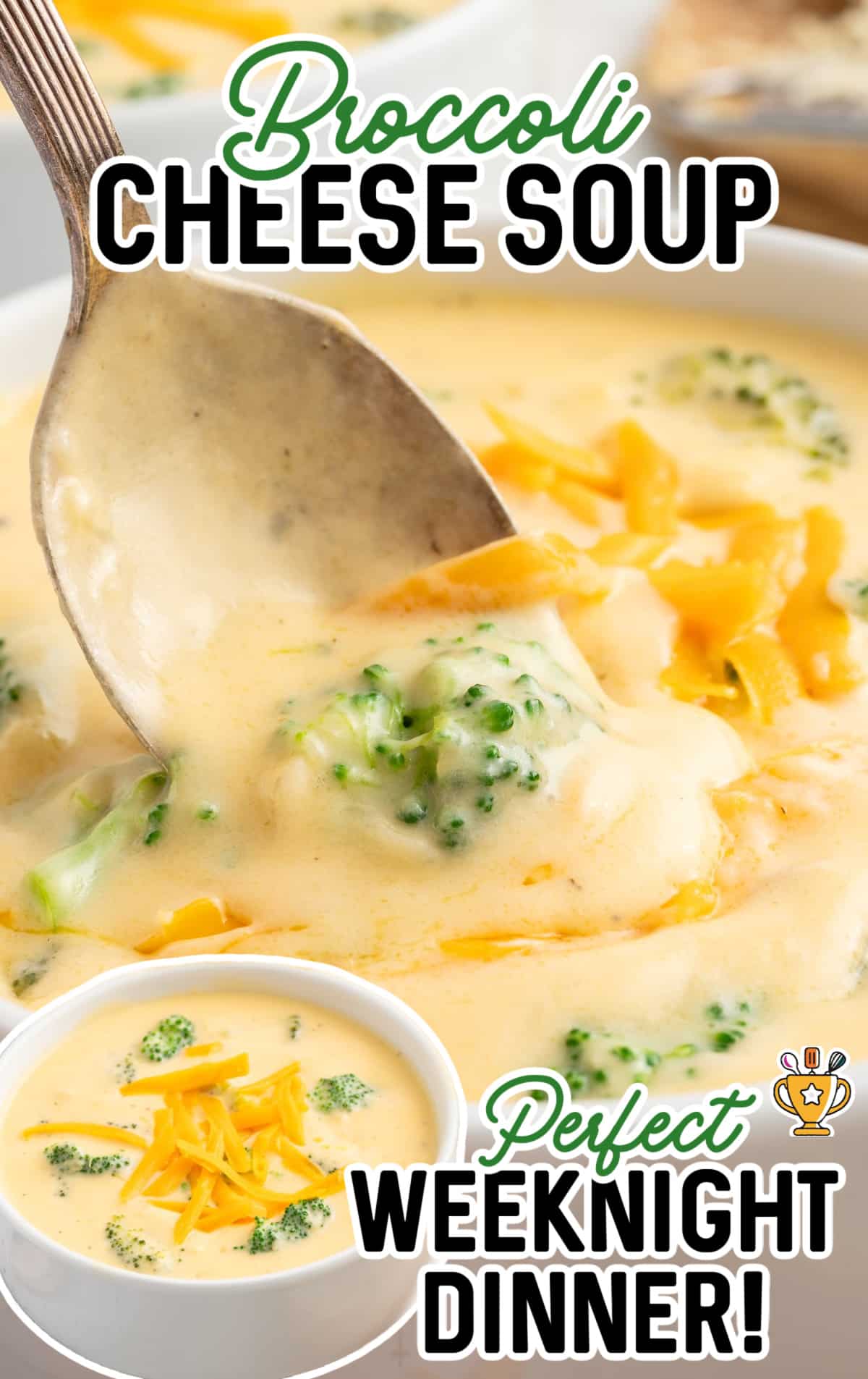 Broccoli Cheese Soup in a bowl
