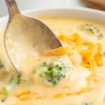 Broccoli Cheese Soup in a bowl