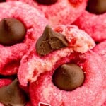 a close up photo of Cherry Kiss Cookies