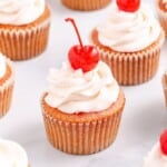 a bunch of Cherry Cupcakes