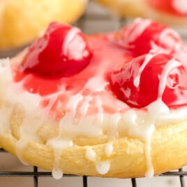 a close up photo of Cherry Danish