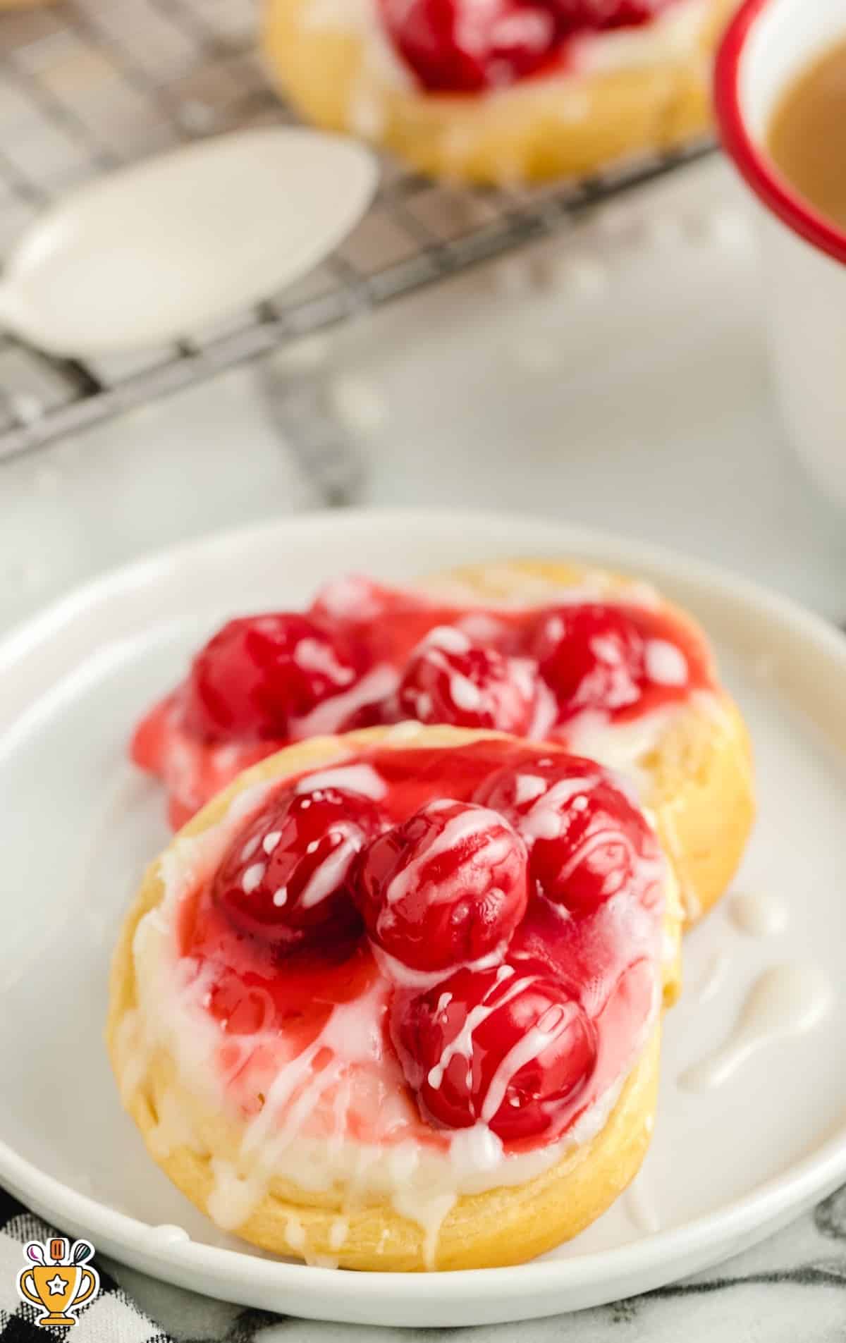 some Cherry Danish on a plate