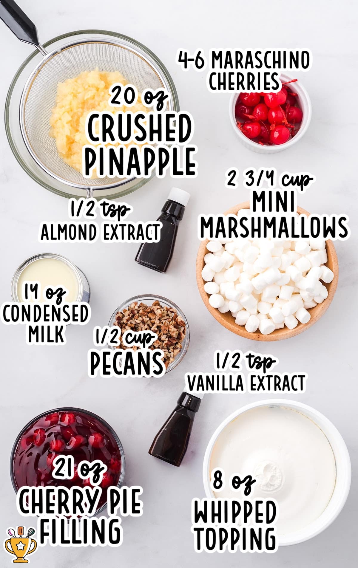 ingredients for making Cherry Fluff