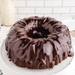 a Chocolate Brownie Cake on a plate