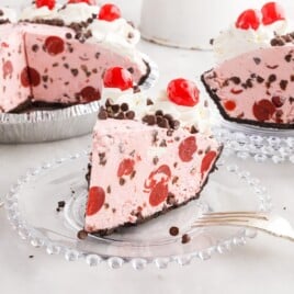 a piece of Chocolate Cherry Pie
