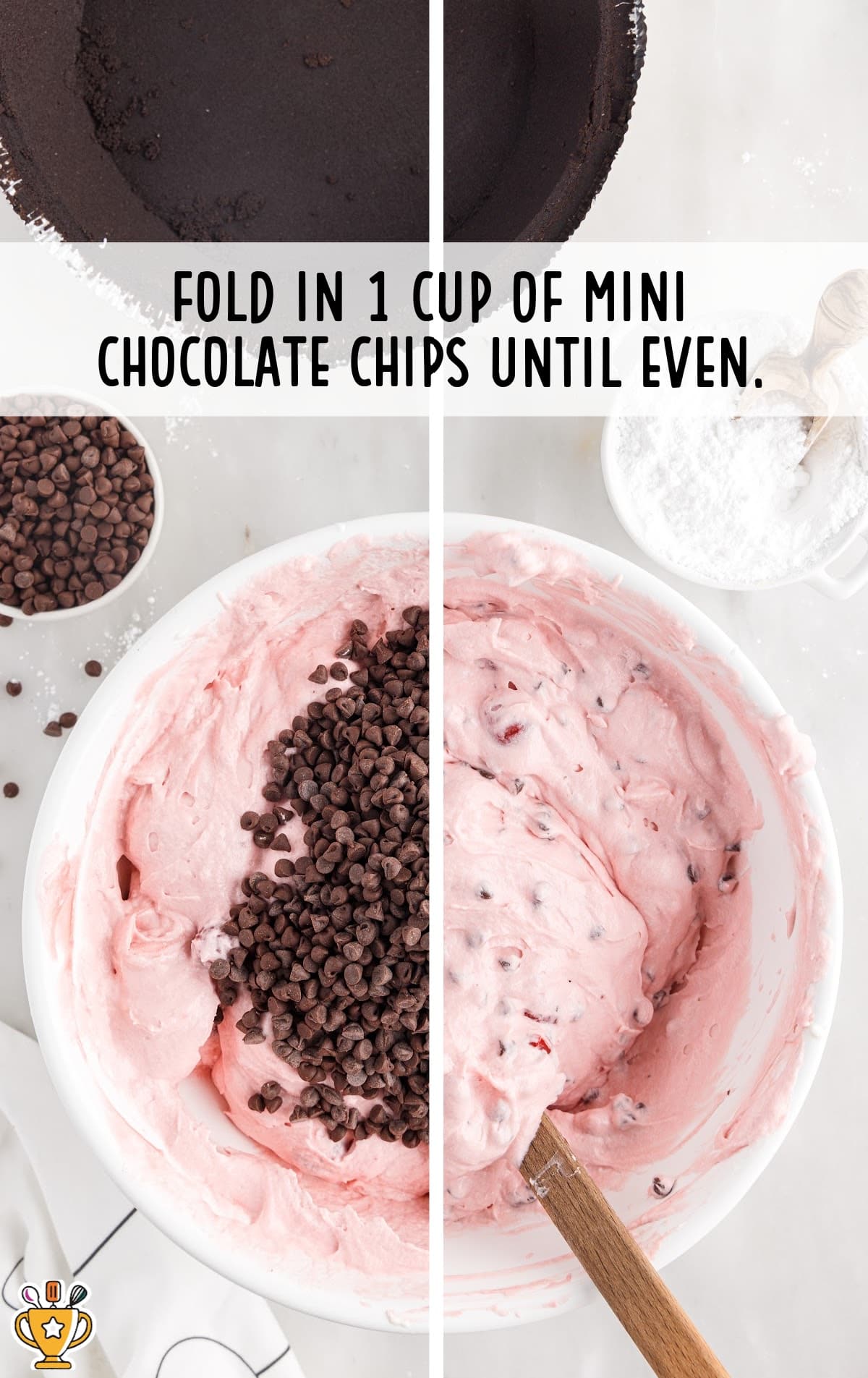 mini chocolate chips mixed in a bowl