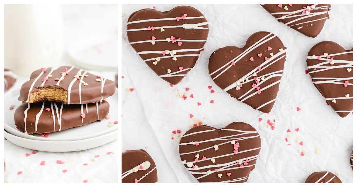 Chocolate Covered Peanut Butter Hearts