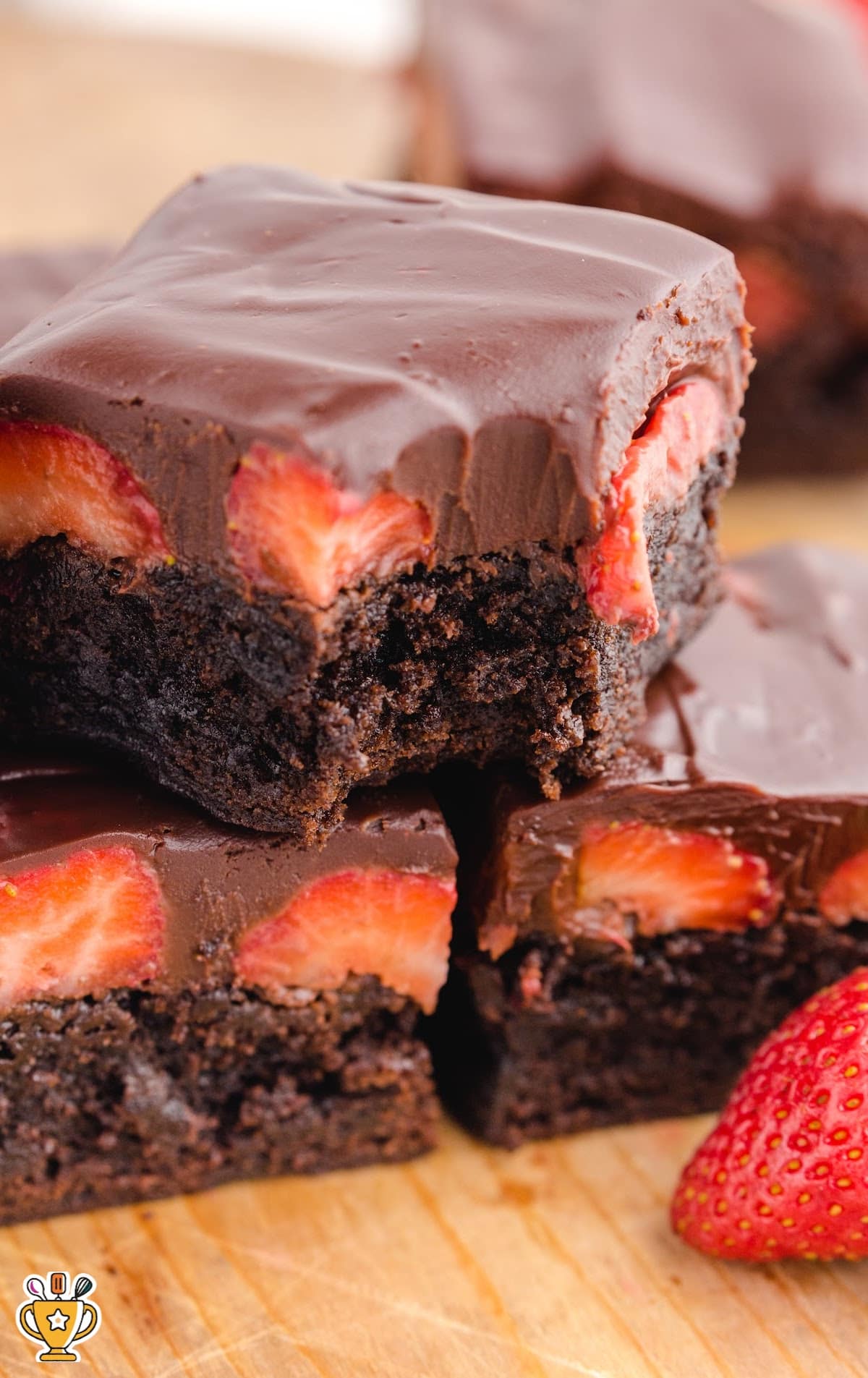 yummy Chocolate Covered Strawberry Brownies