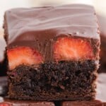 Chocolate Covered Strawberry Brownies