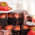 Chocolate Covered Strawberry Brownies