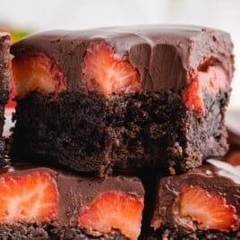 Chocolate Covered Strawberry Brownies