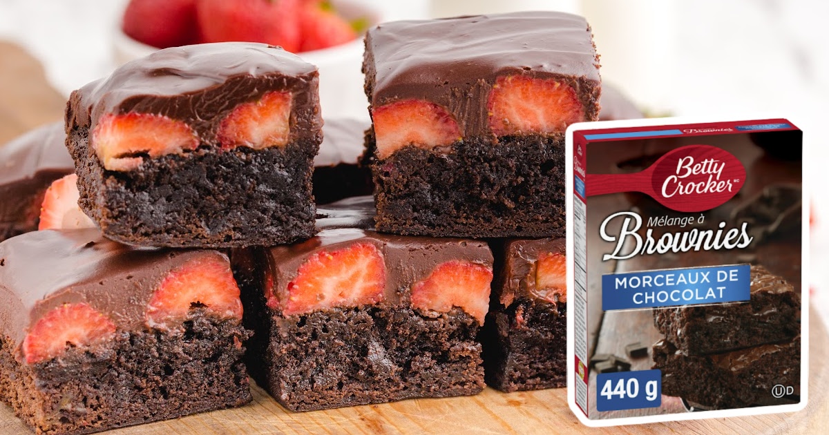 a stack of Chocolate Covered Strawberry Brownies