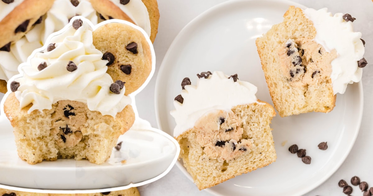a Cookie Dough Cupcakes