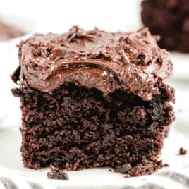a piece of Crazy Cake on a plate