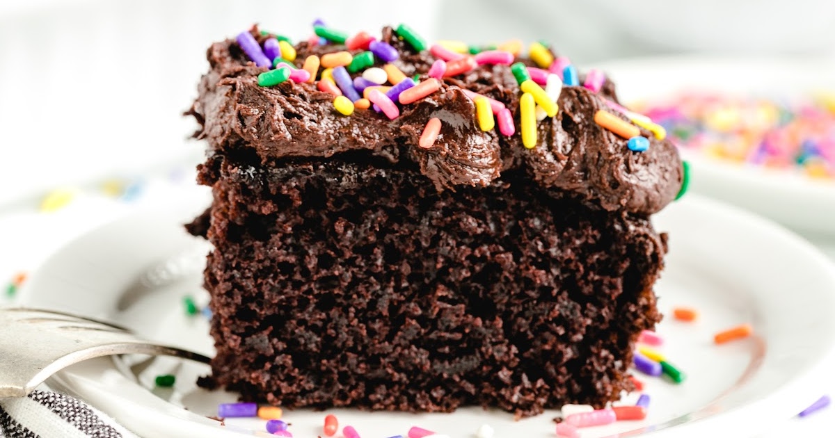 a piece of Crazy Cake on a plate