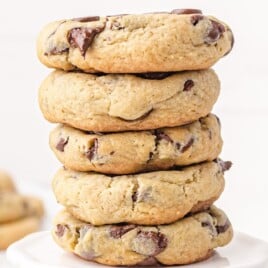 a stack of Cream Cheese Chocolate Chip Cookies