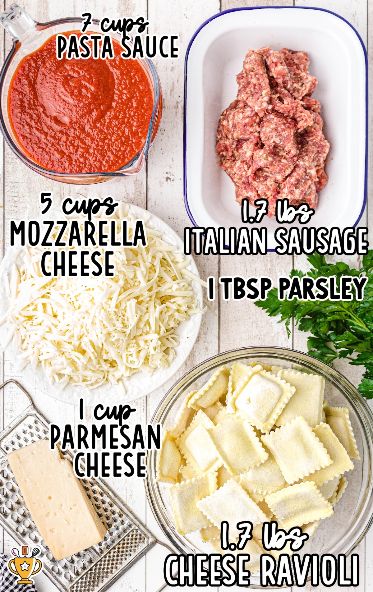 ingredients for making Crockpot Lasagna