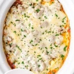 Crockpot Lasagna in a crockpot