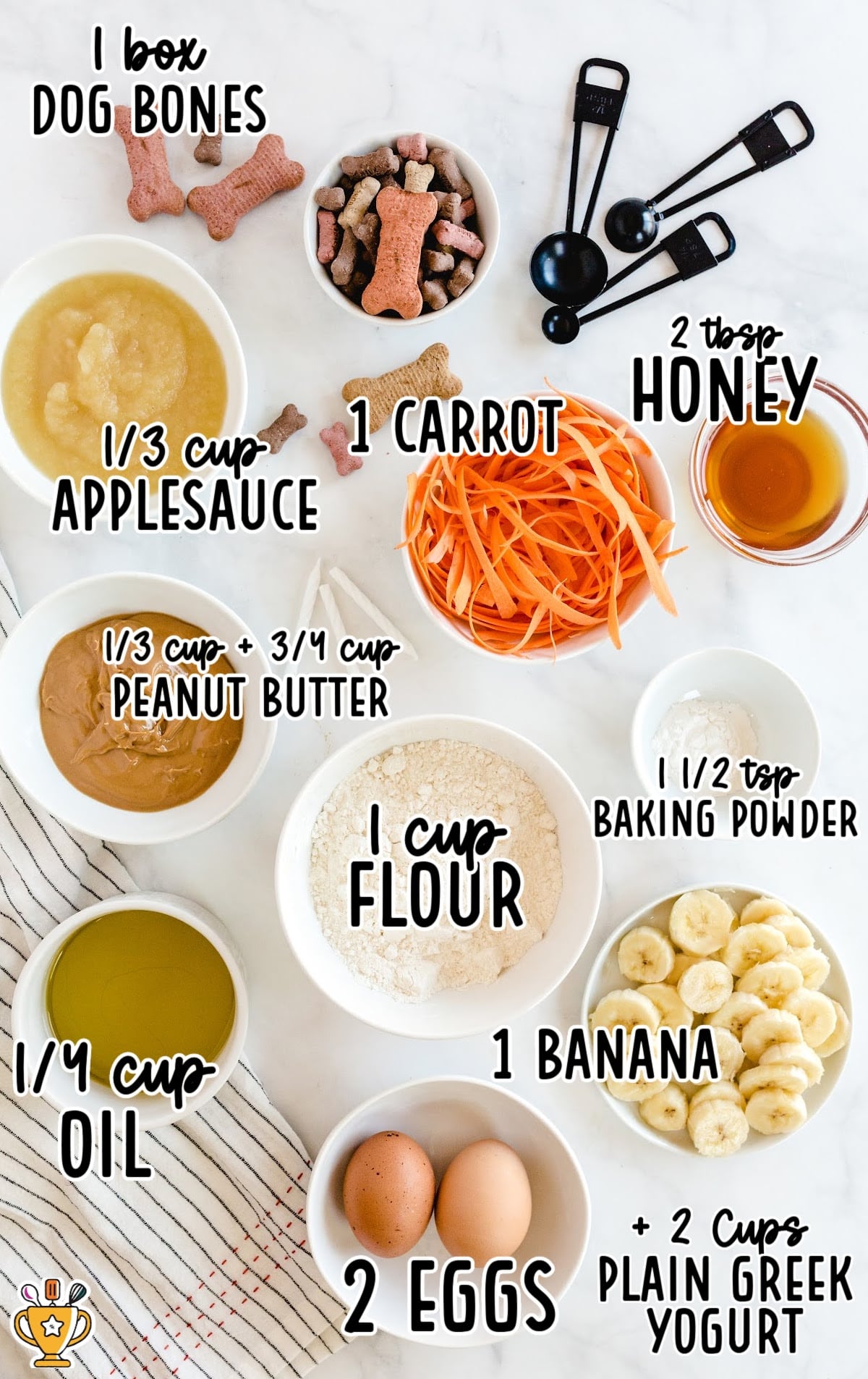 ingredients for making Dog Birthday Cake