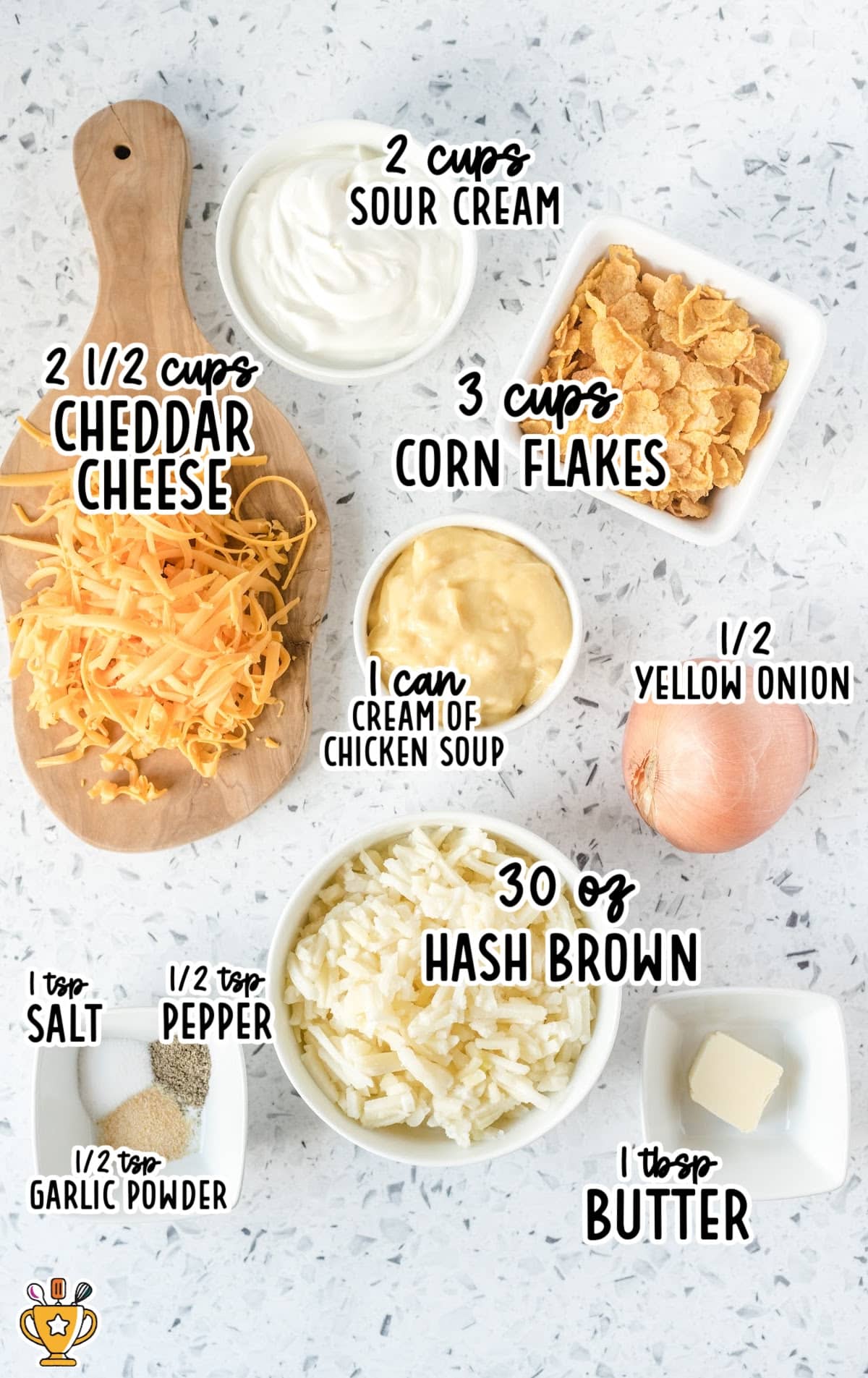 ingredients for making Funeral Potatoes