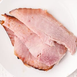 Ham Glaze Recipe on a plate