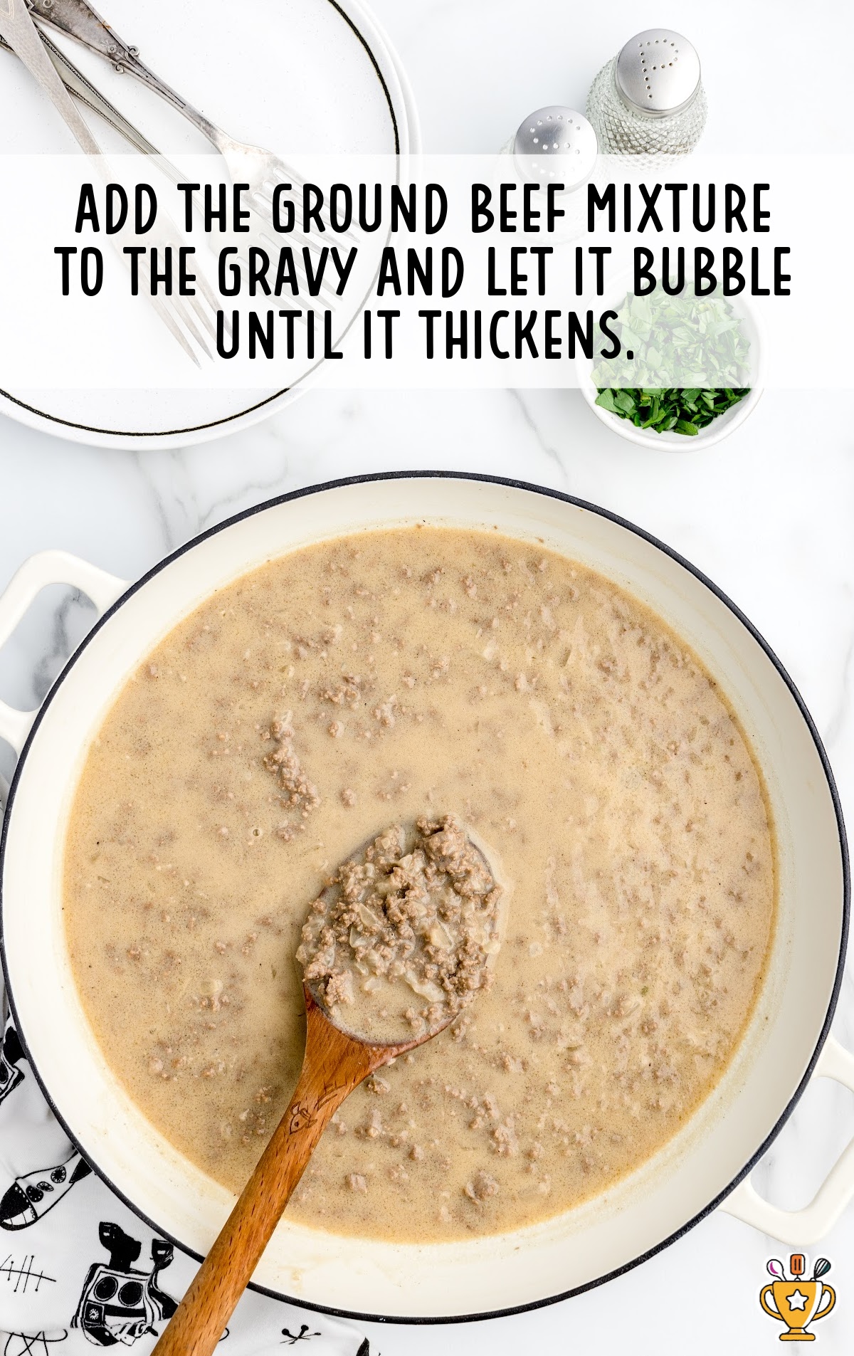 Hamburger Gravy in a bowl