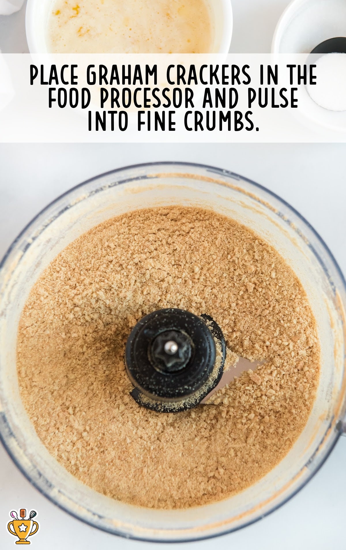 graham crackers placed in the food processor and pulsed into fine crumb
