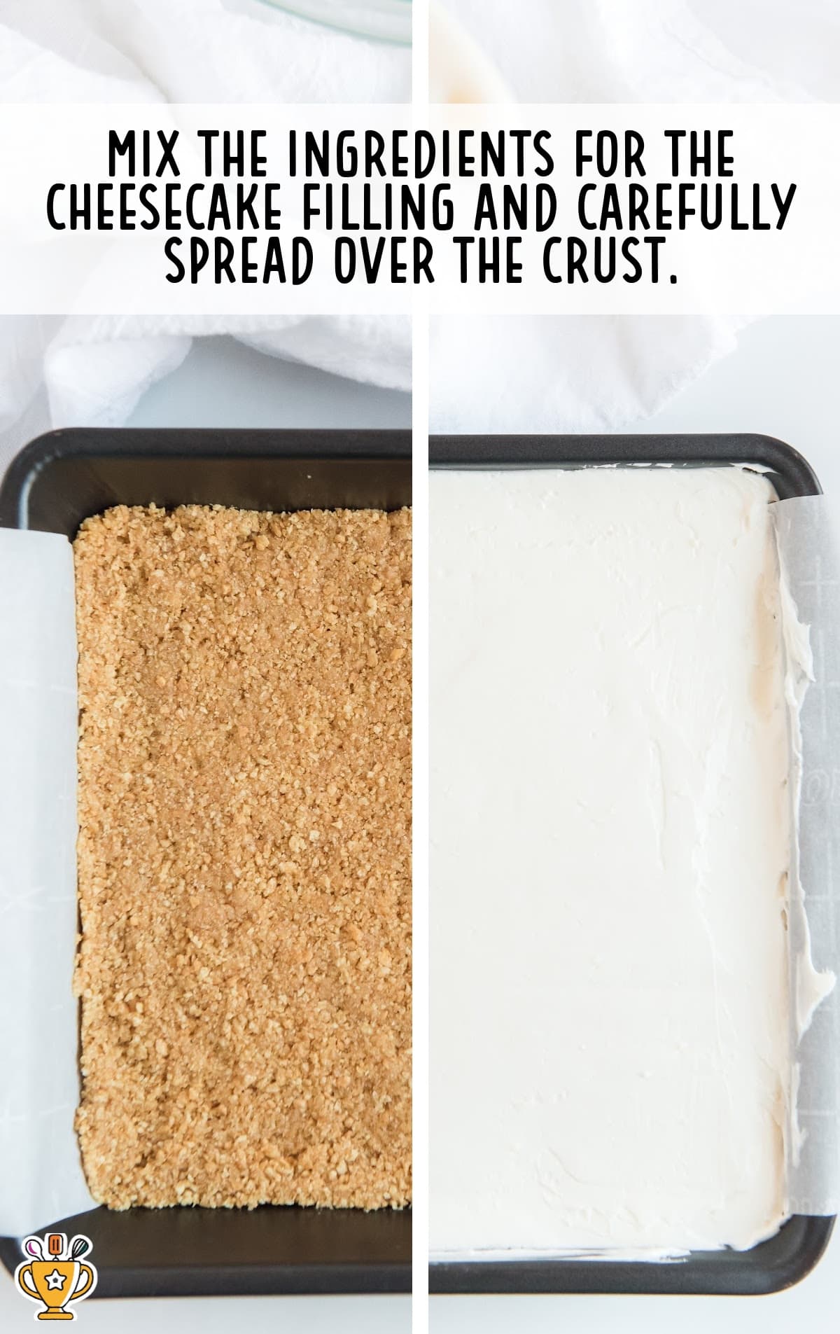 mixing the ingredients for the cheesecake filling