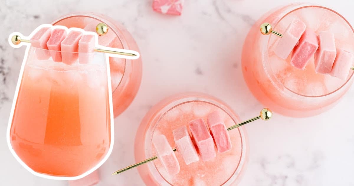 Pink Starburst Cocktail in glasses