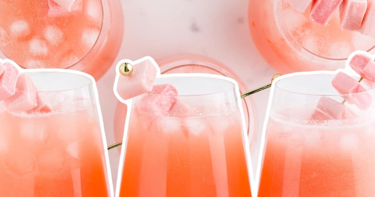 Pink Starburst Cocktail in glasses